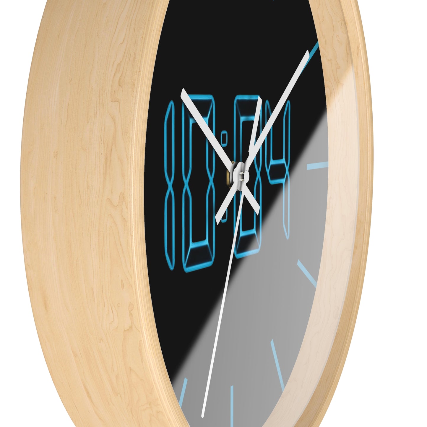 TeNN4OUR Digital Wall Clock with Blue LED Display - Minimalist Home Decor
