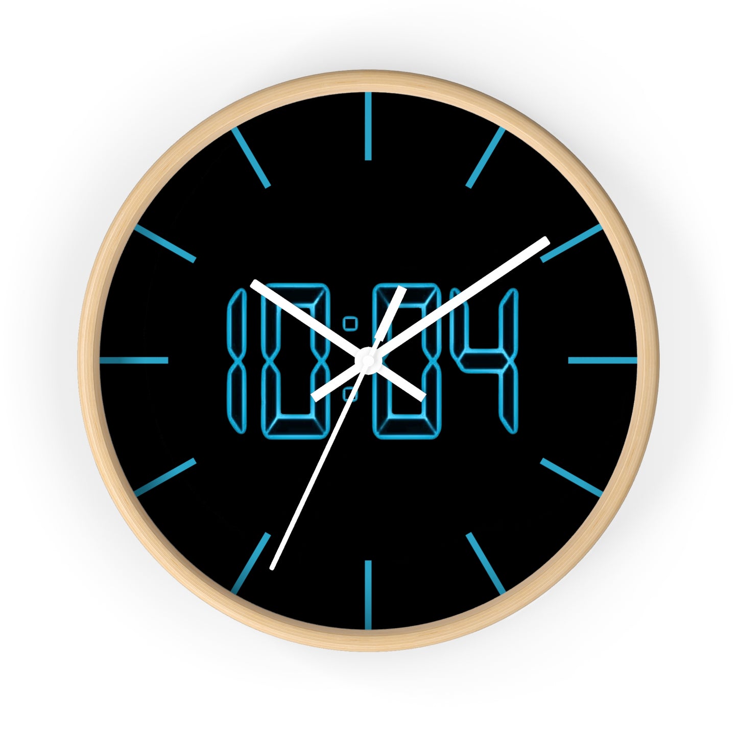 TeNN4OUR Digital Wall Clock with Blue LED Display - Minimalist Home Decor