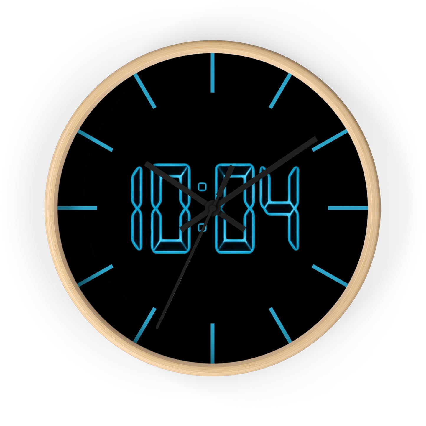 TeNN4OUR Digital Wall Clock with Blue LED Display - Minimalist Home Decor