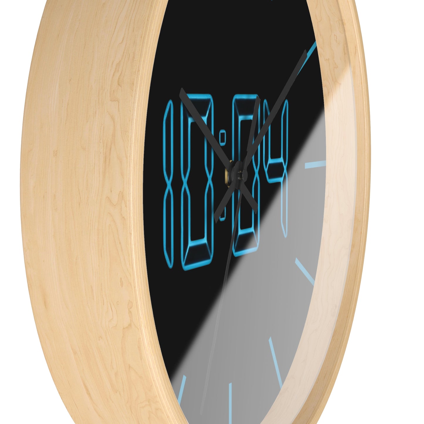 TeNN4OUR Digital Wall Clock with Blue LED Display - Minimalist Home Decor