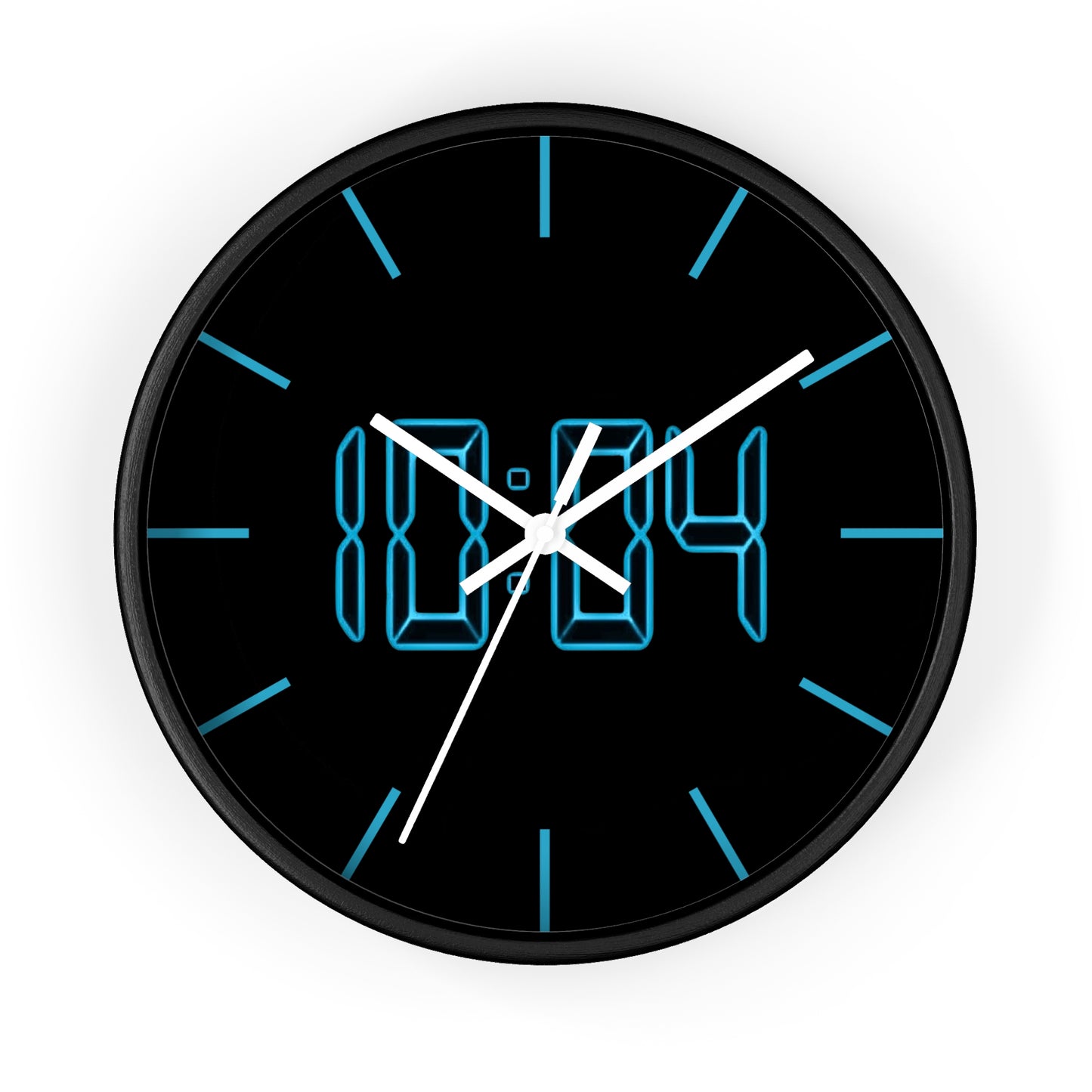 TeNN4OUR Digital Wall Clock with Blue LED Display - Minimalist Home Decor