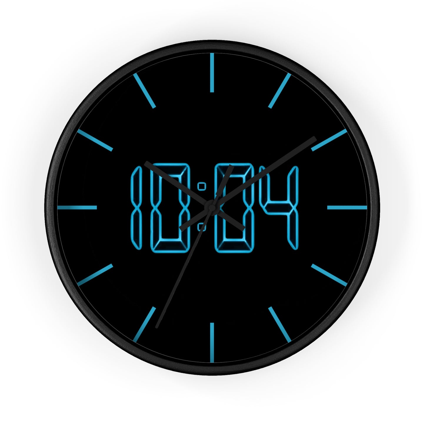 TeNN4OUR Digital Wall Clock with Blue LED Display - Minimalist Home Decor