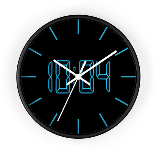 TeNN4OUR Digital Wall Clock with Blue LED Display - Minimalist Home Decor