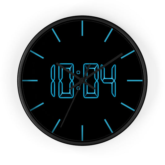 TeNN4OUR Digital Wall Clock with Blue LED Display - Minimalist Home Decor